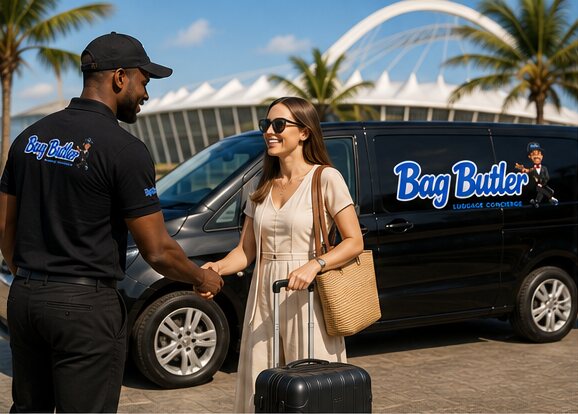 Bag Butler collecting luggage from a guest